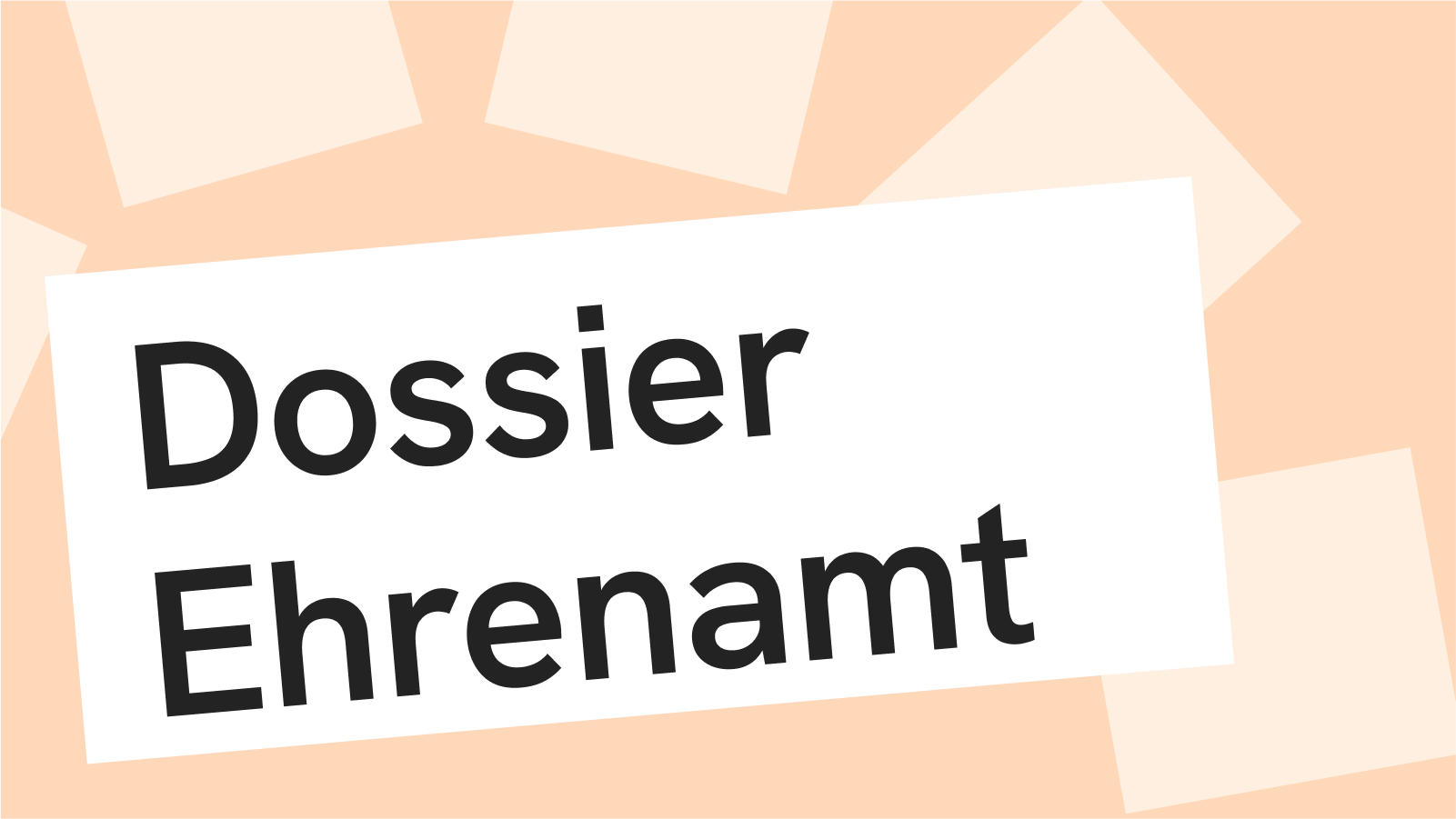 Dossier: Ehrenamt